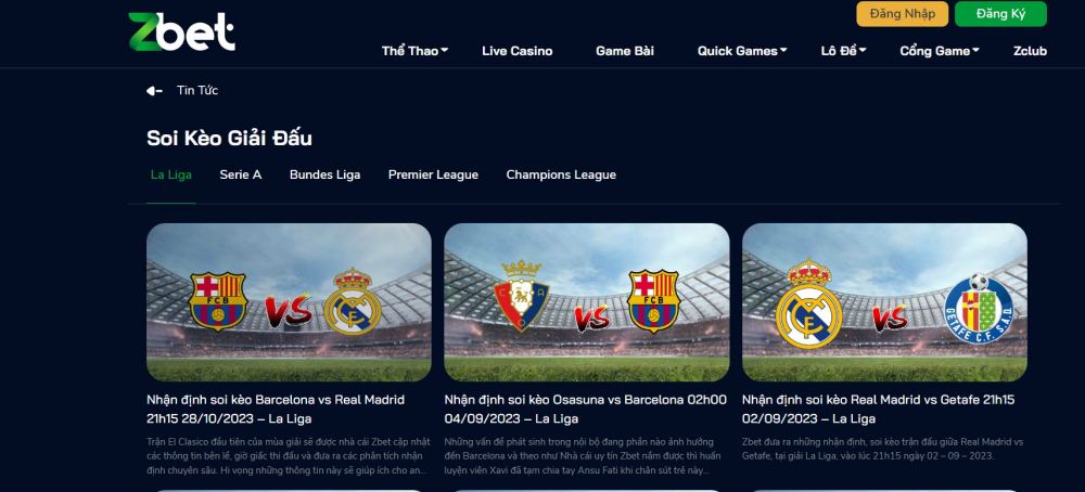 Soi kèo Zbet nhanh và chính xác nhất