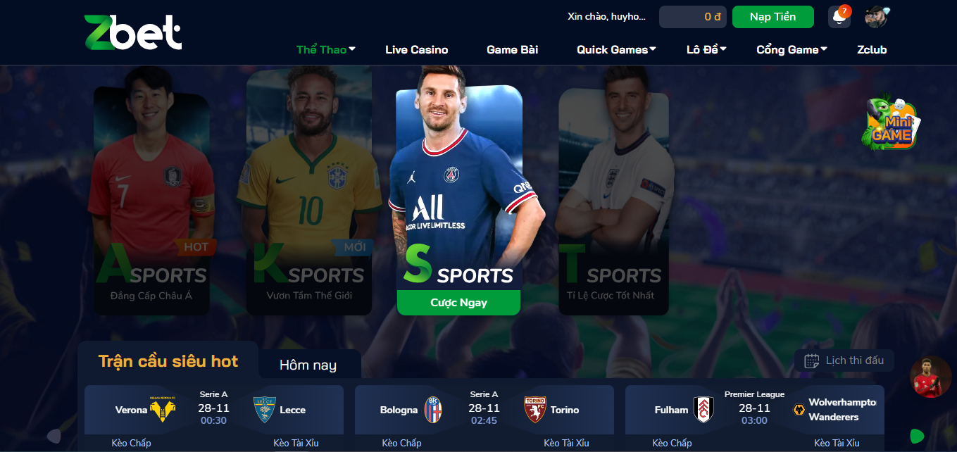 Giới thiệu thể thao Zbet