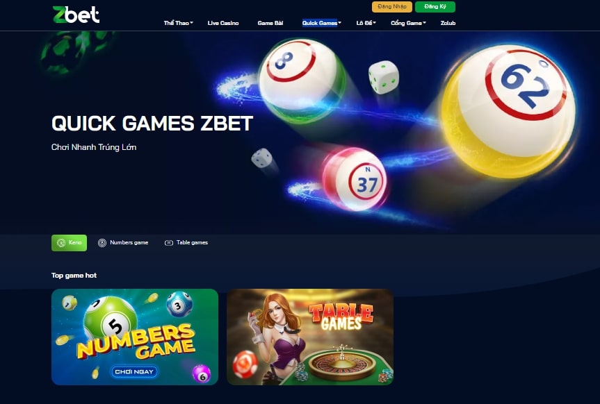 Cách chơi Keno tại nhà cái Zbet