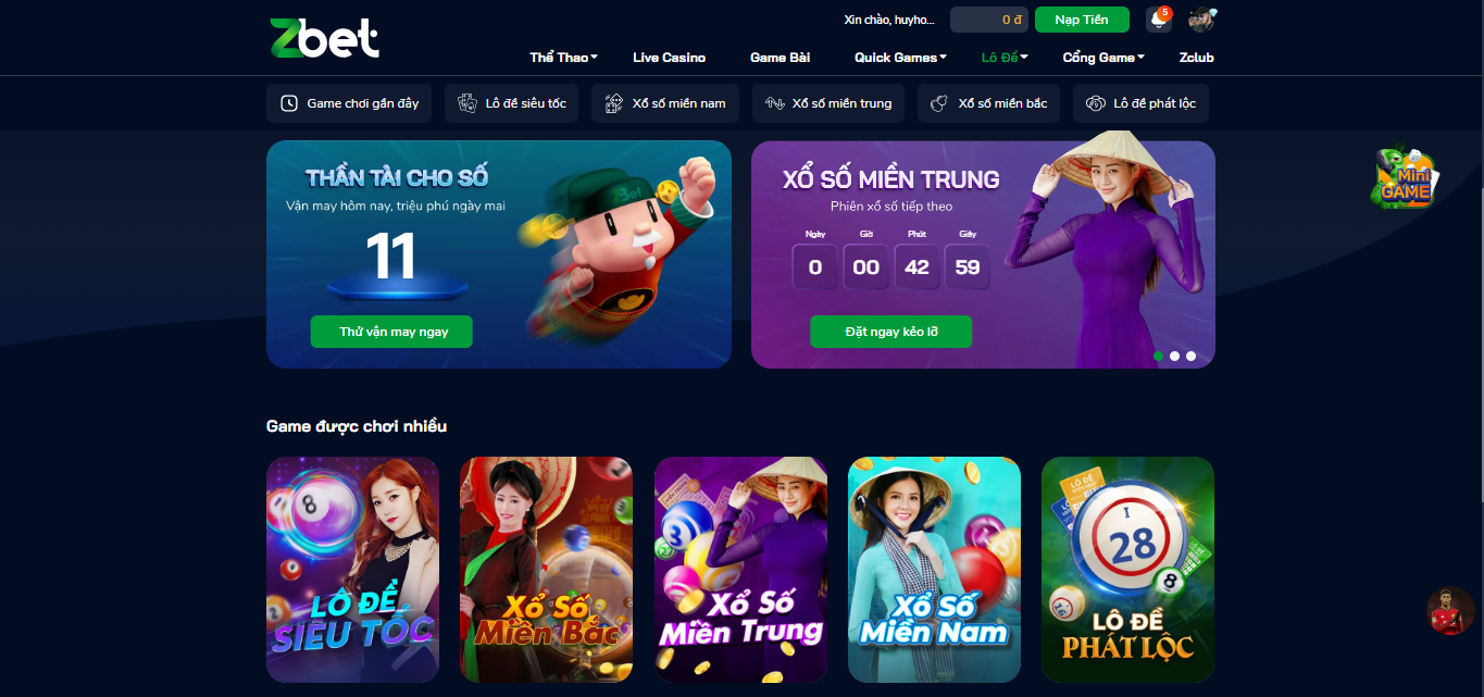 Nhấp chọn link vào lô đề nhà cái Zbet để tham gia xổ số online