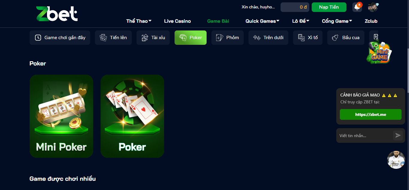 Poker Zbet hội tụ hàng triệu cược thủ ghé chơi Poker Zbet hội tụ hàng triệu cược thủ ghé chơi